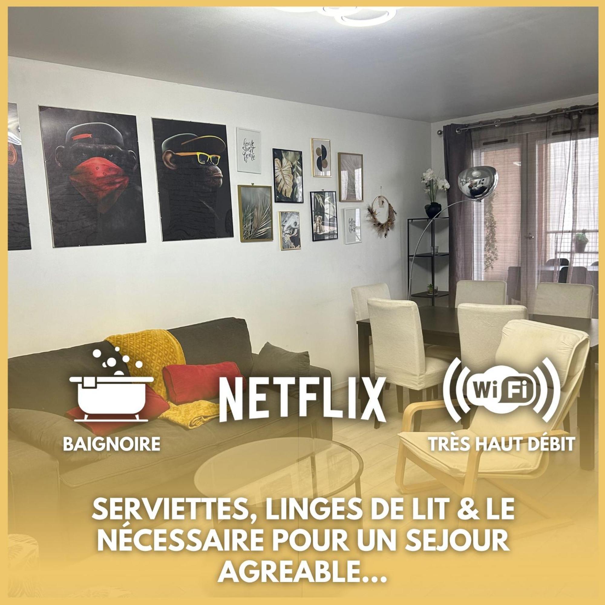 Appartement - Proche Rer - 2 Chambres & 4 Lits Double - Paris Orly Courcouronnes Екстер'єр фото